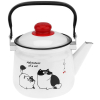 Чайник 2,5л эм. белый с рисунком Коты 01-2711/4 (4)