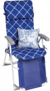 Кресло-шезлонг с матрасом и подушкой HAUSHALT ННК7/BL синий