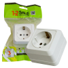 Розетка 1-ая с/з 1-2.SALE ОУ 16А бел.(корпус ABS, керам. осн) 901390