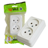 Розетка 2-ая с/з 1-2.SALE ОУ 16А бел.(корпус ABS, керам. осн) 901392