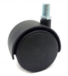 Опора колесная 50мм пластик, резьба М10, черная 1285