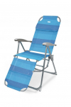 Кресло-шезлонг с подножкой К3 Синий (сетка)