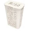Корзина для белья 40л LEAVES молочный с49424