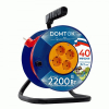 Удлинитель 4*40 с/з на катушке силовой ПВС 3*1 10А 2,2кВт DOMTOK 2443
