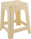 Табурет Rattan квадратный сливочный ING6181